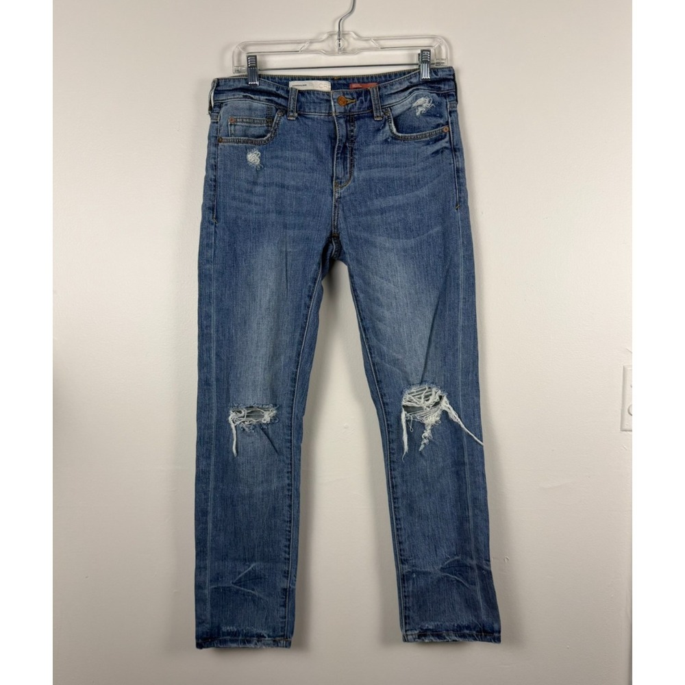 Anthropologie Pilcro Denim Slim Boyfriend Woman Jeans Medium Wash Siz 28